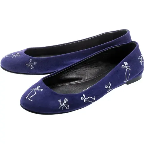 Pre-owned Flats, female, , Size: 6 US Pre-owned Suede flats - Giuseppe Zanotti Pre-owned - Modalova