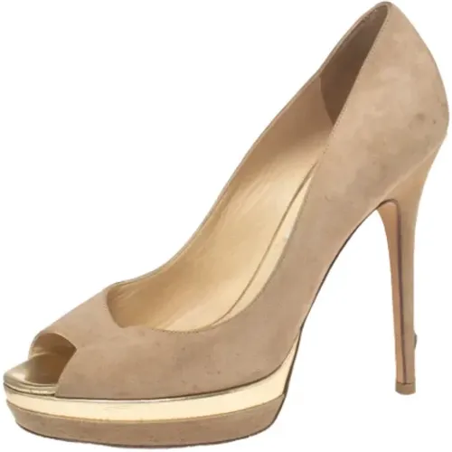 Pre-owned Pumps, female, , Size: 8 US Pre-owned Suede heels - Jimmy Choo Pre-owned - Modalova