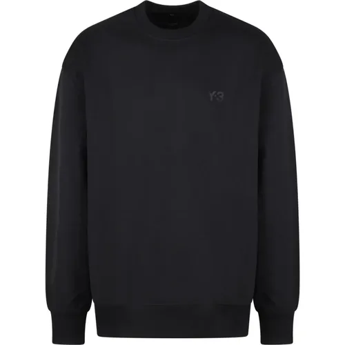 Cotton Crewneck Sweatshirt , male, Sizes: S - Y-3 - Modalova