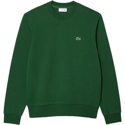 Grüner Pullover Sportlich Elegant Logo , Herren, Größe: L - Lacoste - Modalova