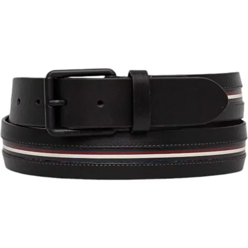 Belts, male, , Size: 105 CM Leather Belt with Buckle Fastening - Tommy Hilfiger - Modalova