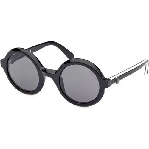 Stilvolle Runde Pantografierte Sonnenbrille - Moncler - Modalova
