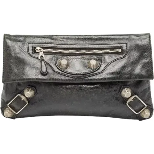 Pre-owned Leather clutches , female, Sizes: ONE SIZE - Balenciaga Vintage - Modalova