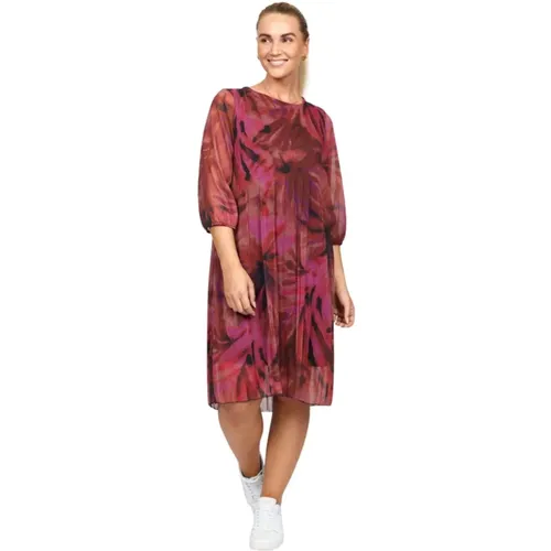 Multicolored Dieppe Dress with Pleats and 3/4 Sleeves , female, Sizes: L, M, XL, S - 2-Biz - Modalova