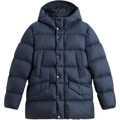 Down Jackets, male, , Size: S Cloud Davis Parka - Woolrich - Modalova