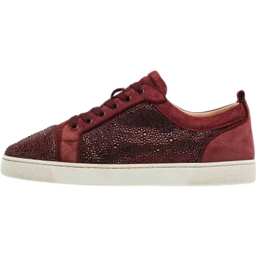 Pre-owned Suede sneakers , female, Sizes: 9 1/2 UK - Christian Louboutin Pre-owned - Modalova