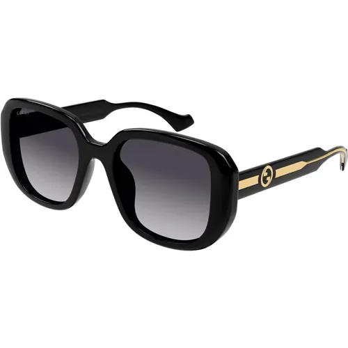 Sunglasses, unisex, , Size: 54 MM Trendy Sunglasses - Redonda Style - Gucci - Modalova