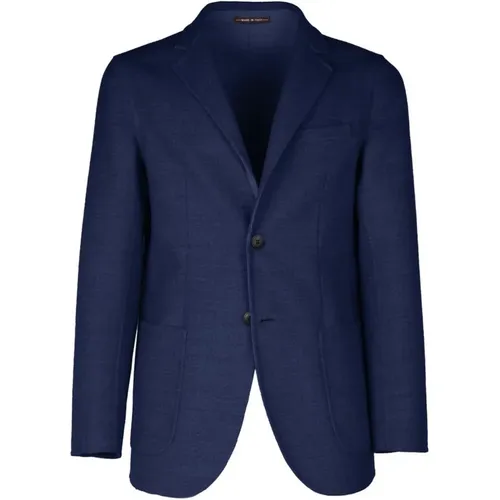 Blazers, male, , Size: M Wool Sport Jacket - Made in Italia - Modalova