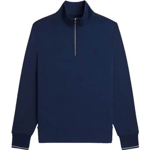 Zip-throughs, male, , Size: M Half-Zip Sweatshirt - Fred Perry - Modalova