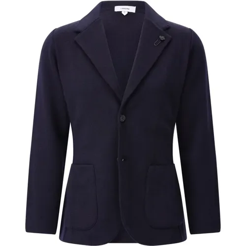 Blazers, male, , Size: XL Elegant Wool Knit Blazer - Lardini - Modalova
