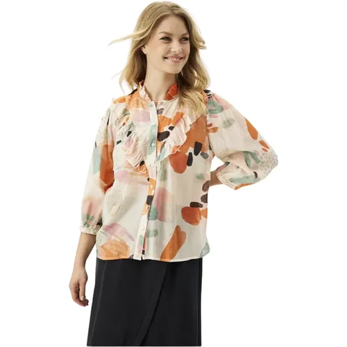 Multicolour Flounce Shirt 3/4 Sleeves , female, Sizes: S, M, L, 2XL, XL - IN Front - Modalova