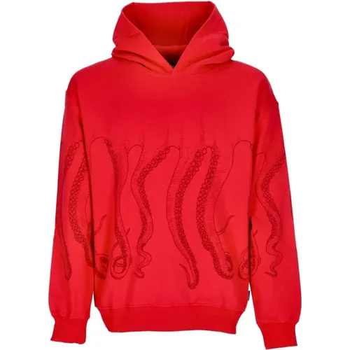 Lightweight Hoodie with Tentacles Print , male, Sizes: XS, XL, S, M - Octopus - Modalova