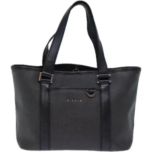 Pre-owned Tote Bags, female, , Size: ONE SIZE Pre-owned Canvas shoulder-bags - Bvlgari Vintage - Modalova