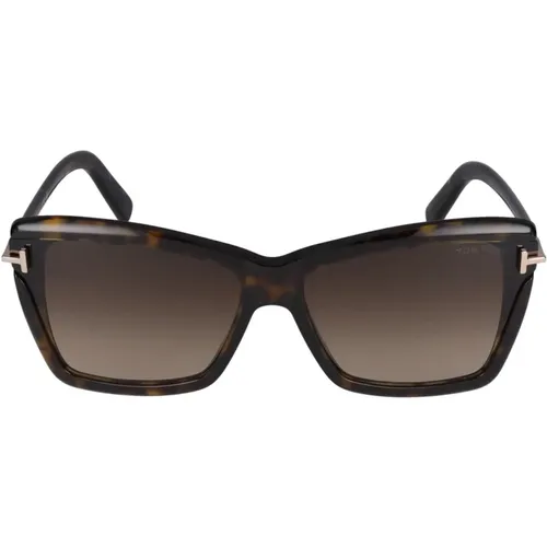 Stylische Sonnenbrille FT0849,Leah Sonnenbrille Gradient Braun - Tom Ford - Modalova