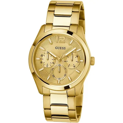 Watches, male, , Size: ONE SIZE Atlas Gold Chronograph Watch - Guess - Modalova