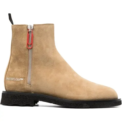 Stiefeletten , Herren, Größe: 42 EU - Off White - Modalova