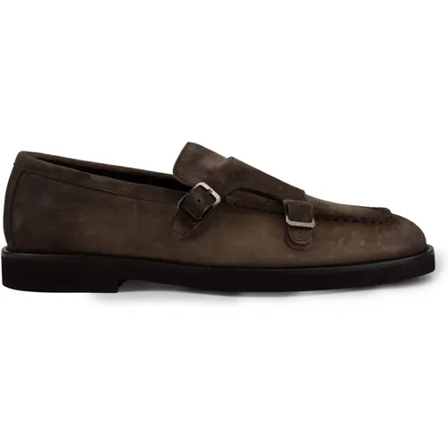 Loafers, male, , Size: 8 1/2 US Suede Slip-On Men's Loafers - Doucal's - Modalova