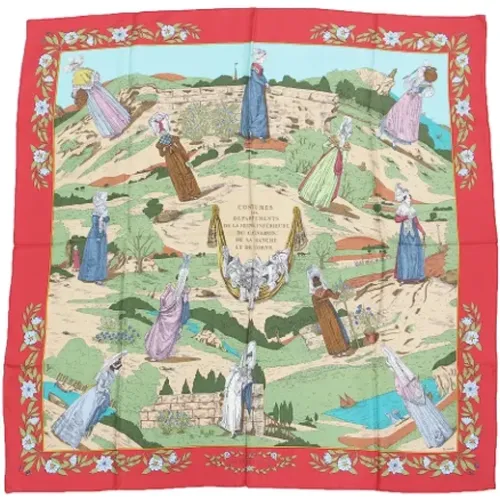 Pre-owned Scarves, female, , Size: ONE SIZE Pre-owned Silk scarves - Hermès Vintage - Modalova