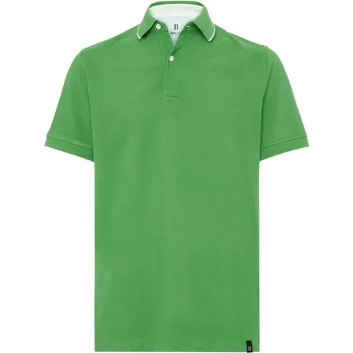 Ss 30S/1 Piquet Solid Polo , Herren, Größe: M - Boggi Milano - Modalova