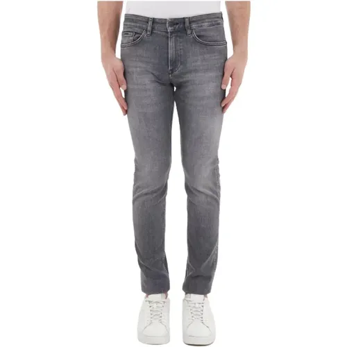 Schmal geschnittene Jeans , Herren, Größe: W42 - Hugo Boss - Modalova