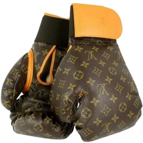 Pre-owned Accessories, female, , Size: ONE SIZE Vintage Luxury Canvas Gloves - Louis Vuitton Vintage - Modalova