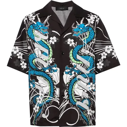 Dragon Bowling Shirt , male, Sizes: L, 2XL - Amiri - Modalova