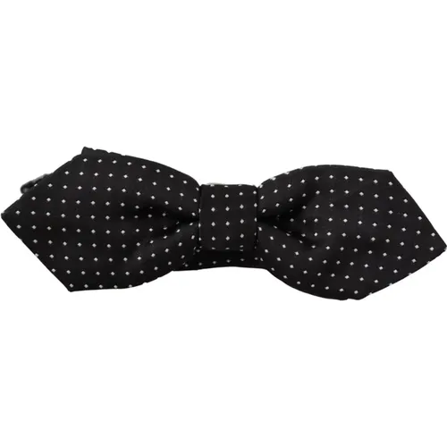 Bowties, male, , Size: ONE SIZE Polka Dot Silk Bow Tie - Dolce & Gabbana - Modalova