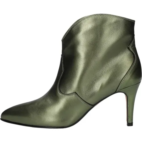 Grüne Metallic Stiefeletten Selene , Damen, Größe: 39 EU - Toral - Modalova
