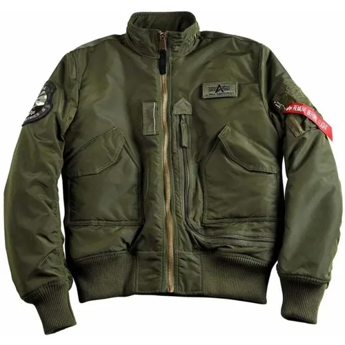 Bomber Jackets, male, , Size: 3XL Dark Engine Flight Bomber Jacket - alpha industries - Modalova