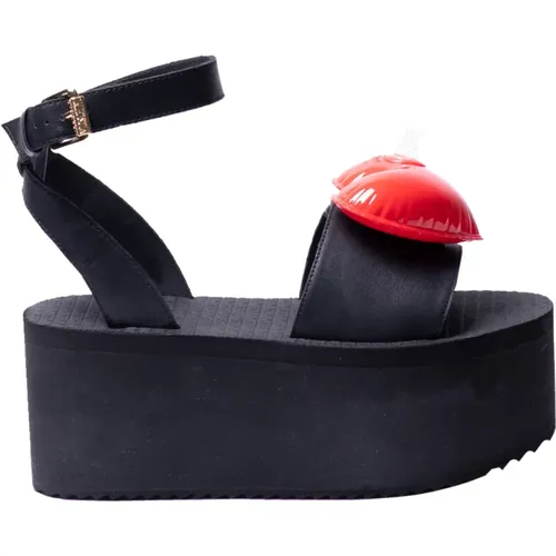 Inflatable Heart Platform Sandals , female, Sizes: 6 UK - Moschino - Modalova