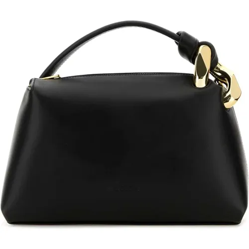 Schwarze Leder-Eckhandtasche - JW Anderson - Modalova