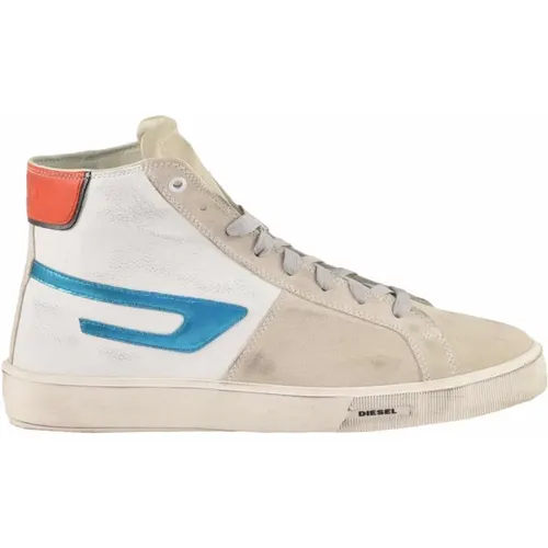 Leather Sneakers with Rubber Sole , male, Sizes: 11 UK, 10 1/2 UK, 9 UK, 7 UK, 12 UK - Diesel - Modalova