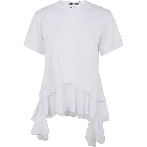 Weiße Tüll T-Shirt , Damen, Größe: S - Comme des Garçons - Modalova