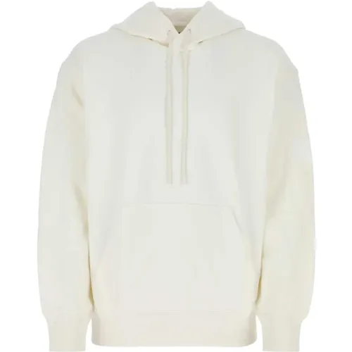 Hoodies, male, , Size: L Oversize Ivory Cotton Sweatshirt - Y-3 - Modalova