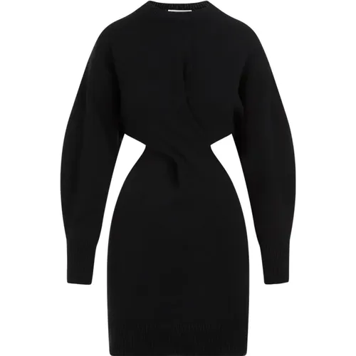 Wool Mini Dress Aw23 , female, Sizes: XS, M - alexander mcqueen - Modalova