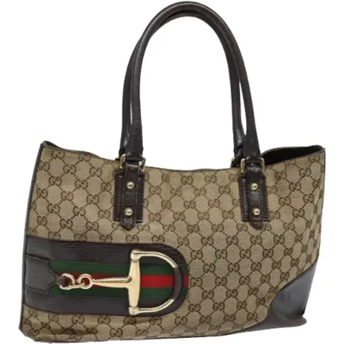 Pre-owned Tote Bags, female, , Size: ONE SIZE Pre-owned Canvas gucci-bags - Gucci Vintage - Modalova