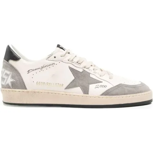 Ball Star Nappa and Suede Sneakers , male, Sizes: 6 UK, 11 UK - Golden Goose - Modalova