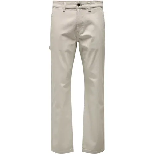 Chinos, male, , Size: W34 L32 Casual Chinos - Only & Sons - Modalova