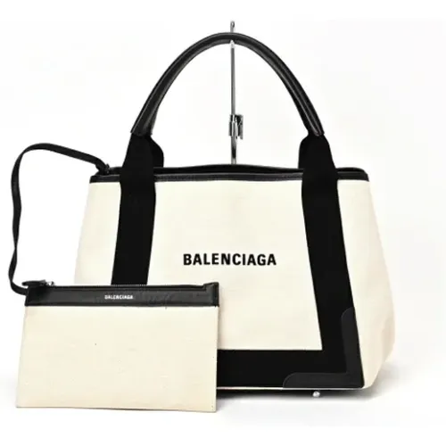 Pre-owned Tote Bags, female, , Size: ONE SIZE Pre-owned Canvas handbags - Balenciaga Vintage - Modalova