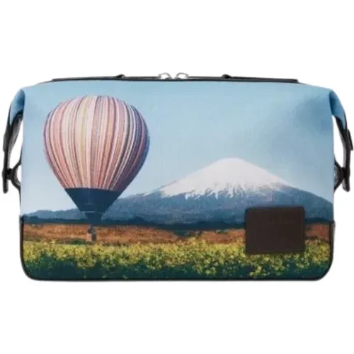 Toilet Bags, male, , Size: ONE SIZE Signature Stripe Balloon Print Toiletry Bag - PS By Paul Smith - Modalova