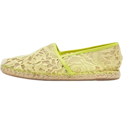 Pre-owned Flats, female, , Size: 9 US Pre-owned Lace espadrilles - Valentino Vintage - Modalova