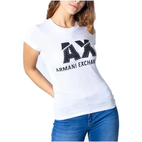 T-Shirts , Damen, Größe: S - Armani Exchange - Modalova