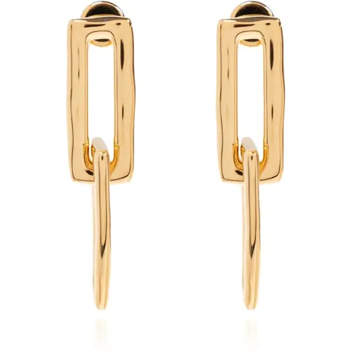 Earrings, female, , Size: ONE SIZE Brass earrings - Jil Sander - Modalova