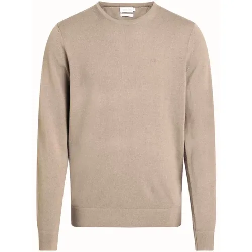 Beiger Pullover Modern Wolle , Herren, Größe: 2XL - Calvin Klein - Modalova