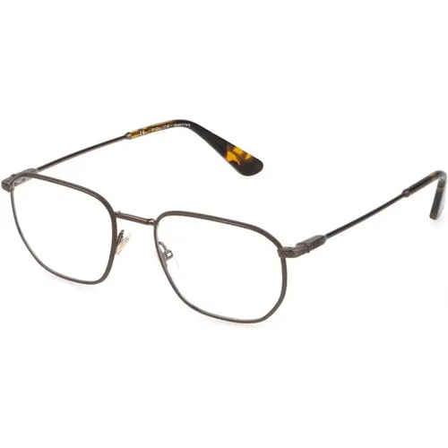 Glasses, male, , Size: ONE SIZE Gold Metal Frames with Golden Dial - Police - Modalova