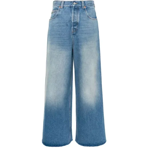 Blaue Jeans mit weitem Bein Gucci - Gucci - Modalova
