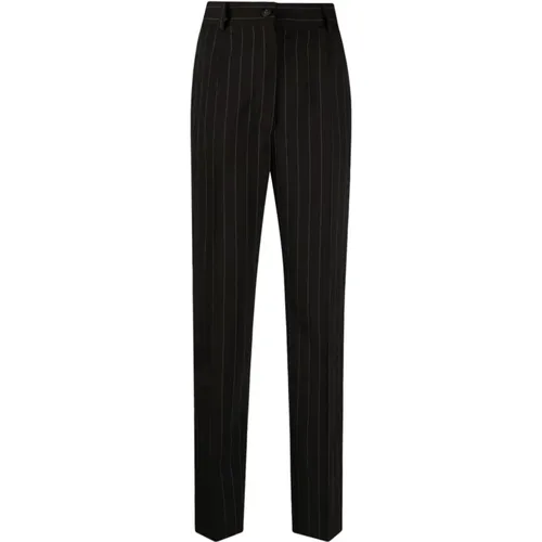 Stripe-Pattern Wool Trousers , female, Sizes: M, XS, S - Dolce & Gabbana - Modalova