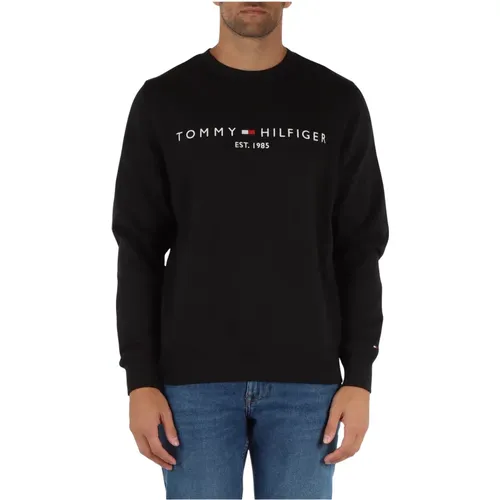 Bestickter Baumwoll-Rundhalspullover , Herren, Größe: 2XL - Tommy Hilfiger - Modalova