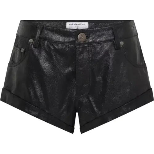 Schwarze Leder-Shorts One Teaspoon - One Teaspoon - Modalova