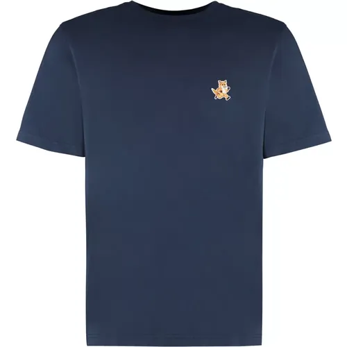 Printed cotton T-shirt , male, Sizes: M, S, XS - Maison Kitsuné - Modalova